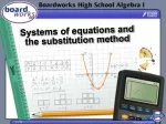 Systems of equations and the substitution method