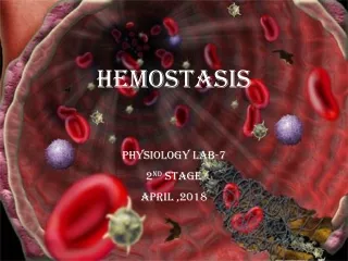 hemostasis Physiology Lab-7 2 nd  Stage April ,2018