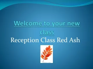 Welcome to your new class