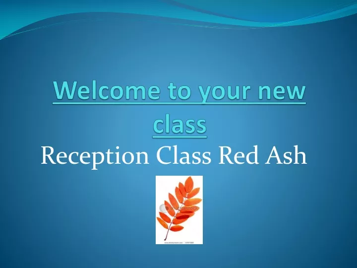welcome to your new class