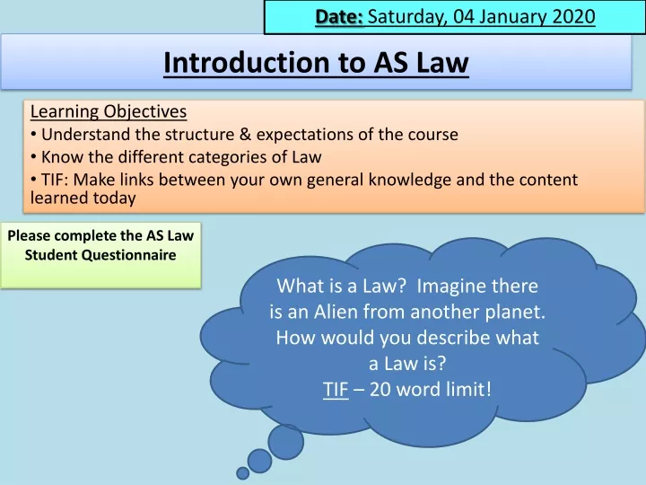 introduction to as law