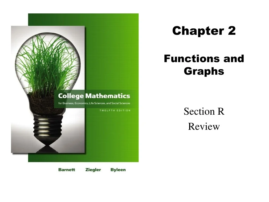PPT - Chapter 2 Functions and Graphs PowerPoint Presentation, free ...