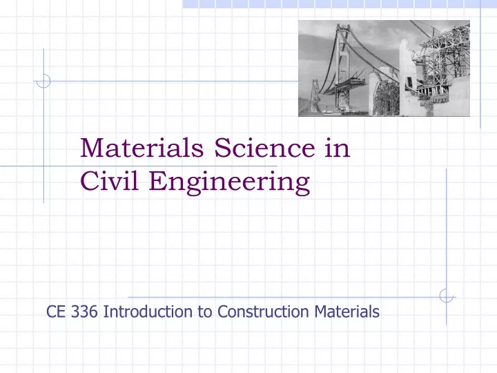 materials science in civil engineering