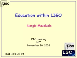 Education within LIGO