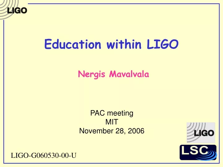 education within ligo