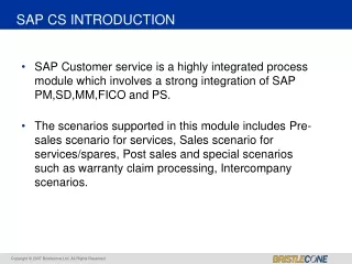 SAP CS INTRODUCTION