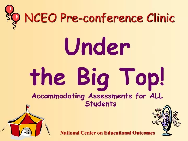 nceo pre conference clinic