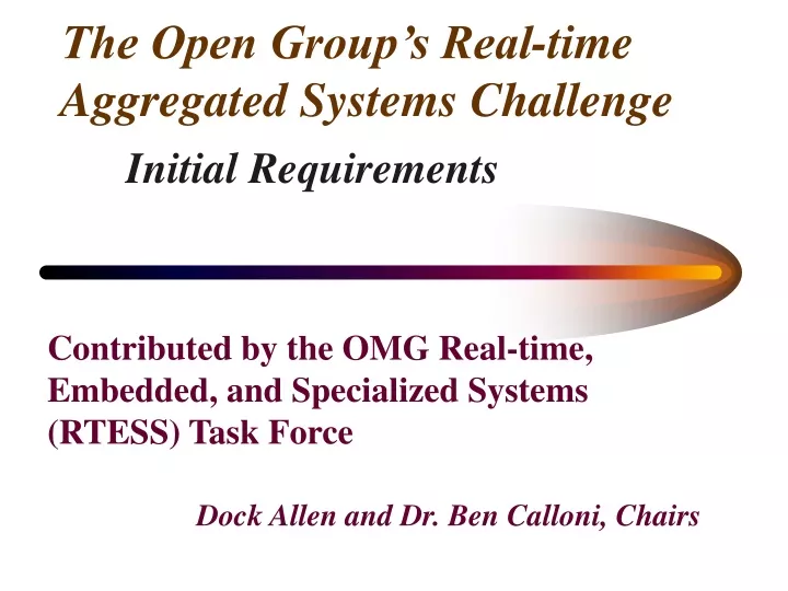 the open group s real time aggregated systems challenge
