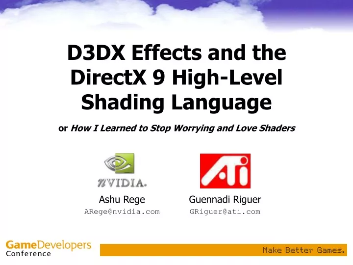 d3dx effects and the directx 9 high level shading