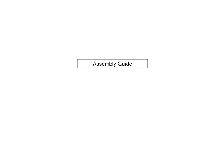 assembly guide