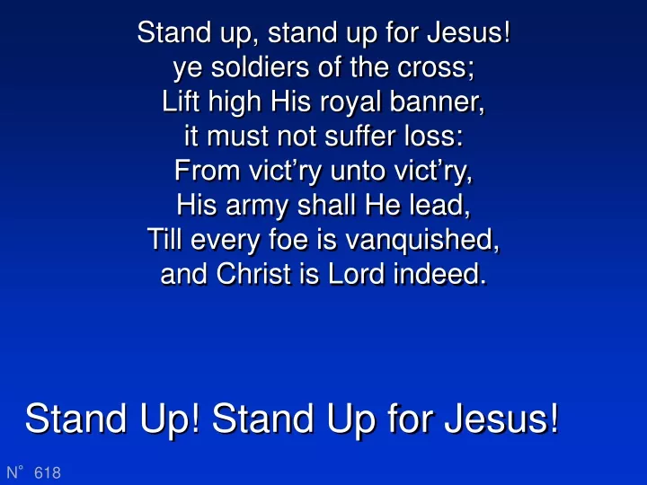 stand up stand up for jesus ye soldiers