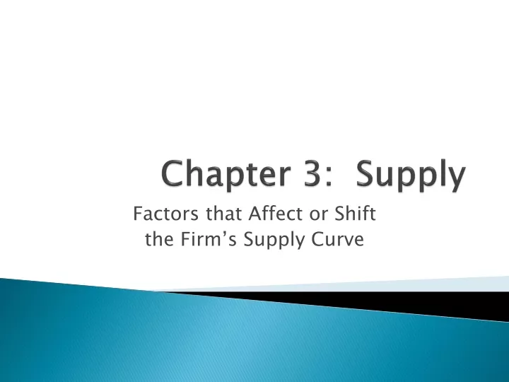 chapter 3 supply