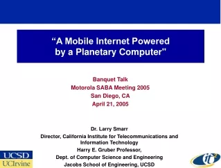“A Mobile Internet Powered  by a Planetary Computer&quot;