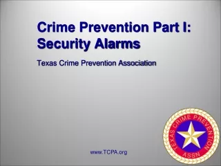 Crime Prevention Part I: Security Alarms