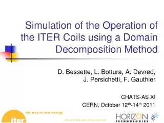 Simulation of the Operation of the ITER Coils using a Domain Decomposition Method
