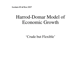 Harrod-Domar Model of Economic Growth