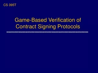 Game-Based Verification of Contract Signing Protocols