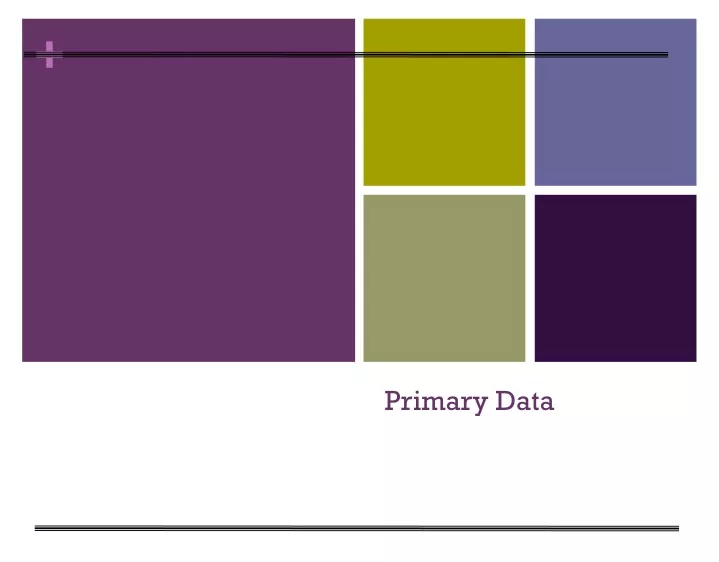 primary data