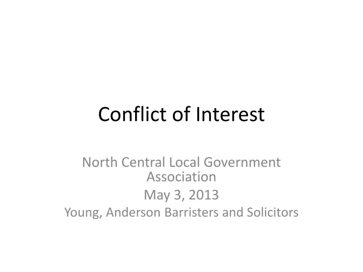 conflict of interest