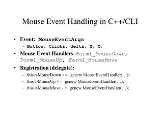 Mouse Event Handling in C++/CLI