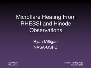 Microflare Heating From RHESSI and Hinode Observations