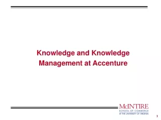 Knowledge and Knowledge Management at Accenture
