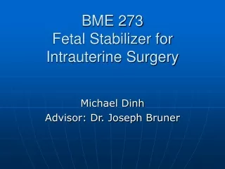 BME 273 Fetal Stabilizer for Intrauterine Surgery