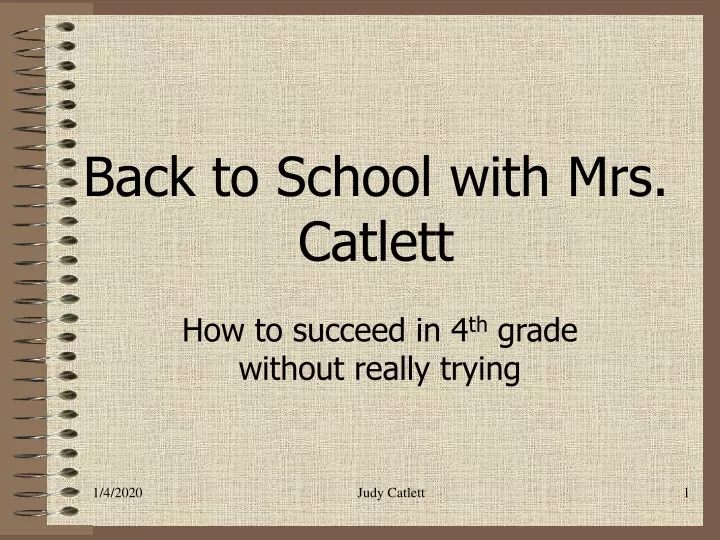 back to school with mrs catlett