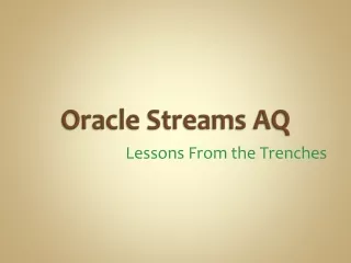 Oracle Streams AQ