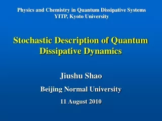Stochastic Description of Quantum Dissipative Dynamics