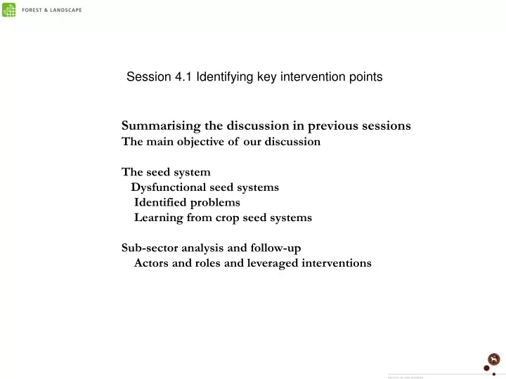 session 4 1 identifying key intervention points
