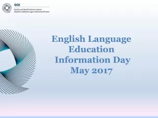 English Language Education  Information Day  May 2017