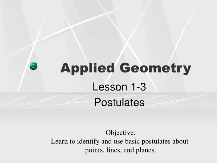 applied geometry