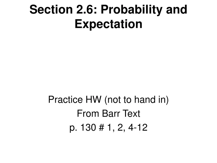 section 2 6 probability and expectation