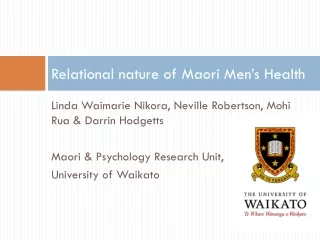 Relational nature of Maori Men’s Health