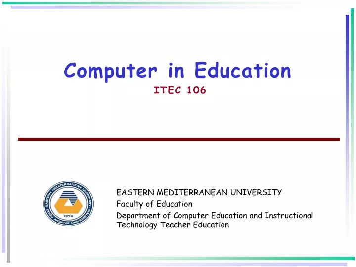 computer in education itec 106