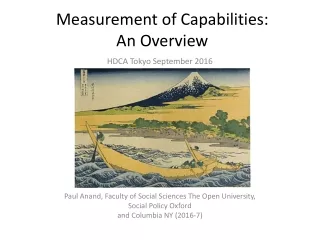 Measurement of Capabilities:  An Overview