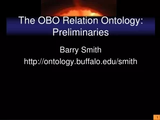 The OBO Relation Ontology: Preliminaries