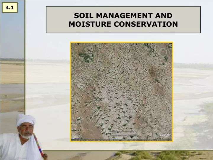 soil management and moisture conservation