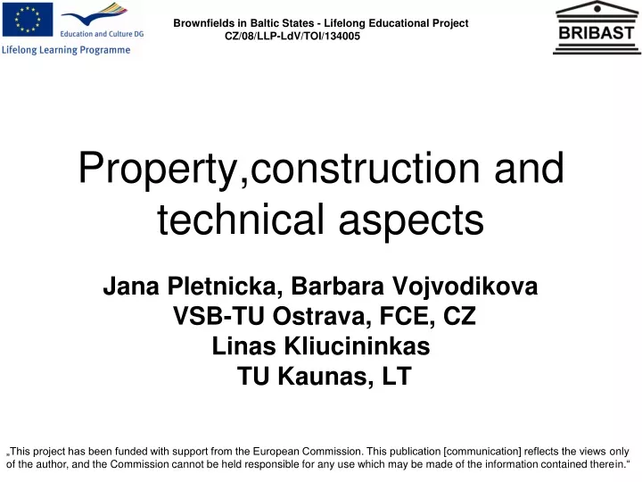 property c onstruction and technical aspects
