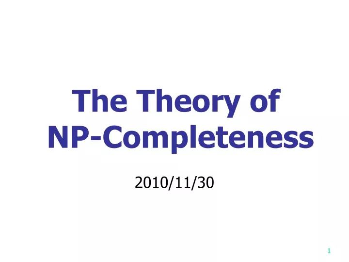 the theory of np completeness
