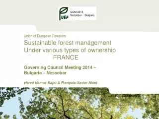Union of  European Foresters Sustainable forest  management  Under  various  types of  ownership