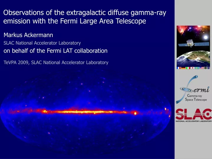 observations of the extragalactic diffuse gamma ray emission with the fermi large area telescope