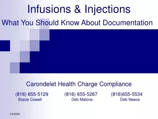 Infusions &amp; Injections