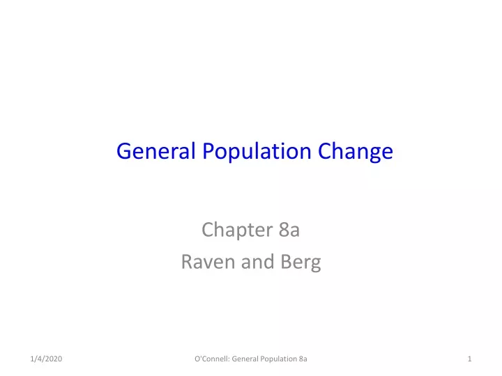 general population change