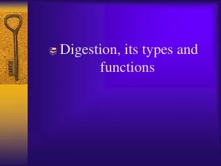 Digestion, its types and functions