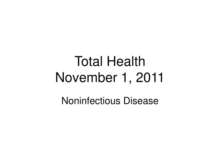 total health november 1 2011