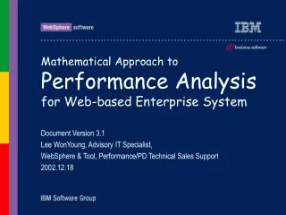 Mathematical Approach to Performance Analysis for Web-based Enterprise System