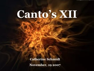 Canto’s XII