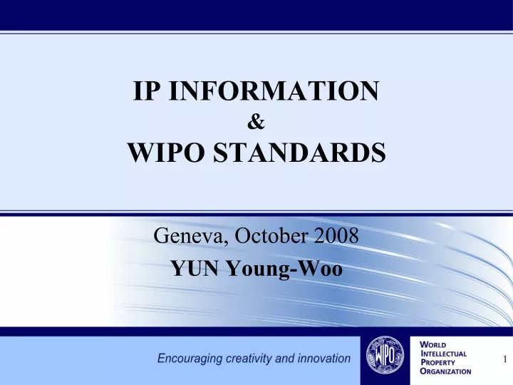 ip information wipo standards